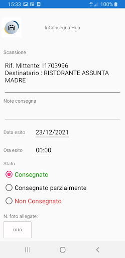 InConsegna Hub Screen 2