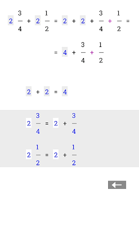 VA MIXED FRACTION PLUS MINUS Screen 3