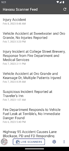 Android application Havasu Scanner Feed screenshort