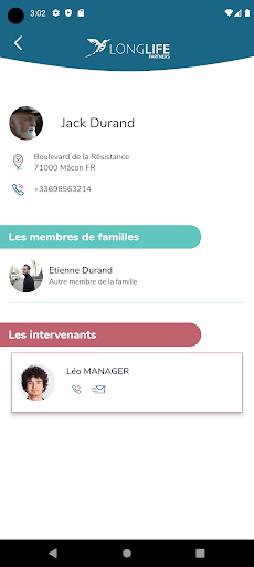 Android application Longlife Partenaire screenshort