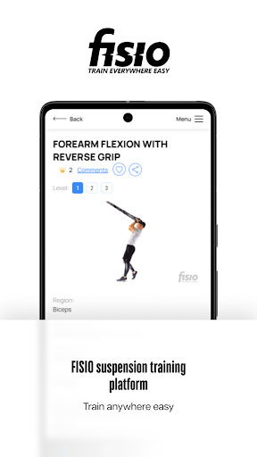 Android application Suspension trainer workouts screenshort