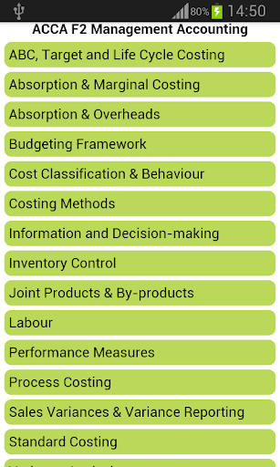 ACCA F2 Management Accounting Screen 2