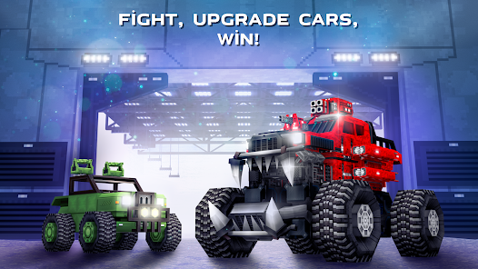 Blocky Cars tank games, online poster-4