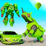 Cover Image of Download Rhino Robot Fighting Games: Flying Car Game  APK
