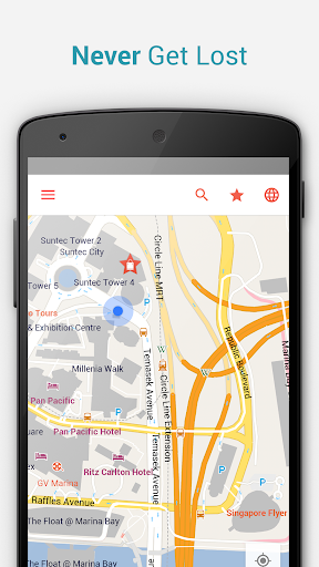 Screenshot of Singapore Offline City Map
