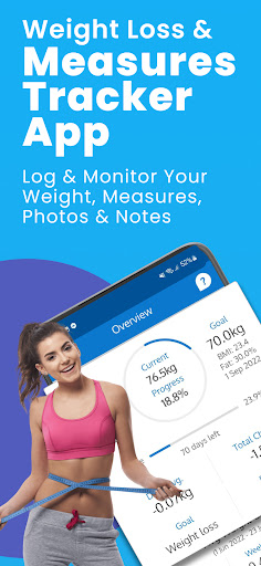 Android application Weight Tracker, Measures & BMI screenshort