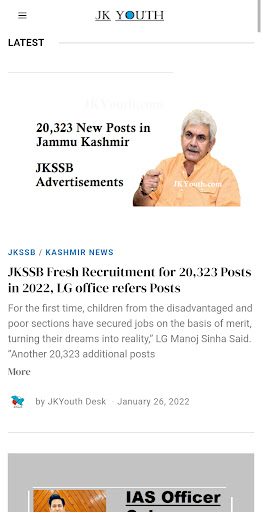 Android application JKYouth, Jammu Kashmir News screenshort