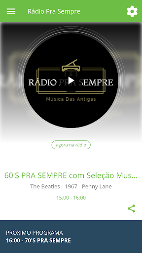Android application Rádio Pra Sempre screenshort