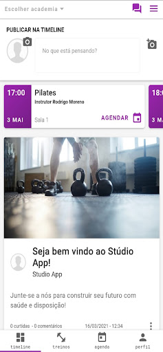 Visualização do aplicativo