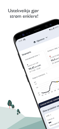 Android application Ustekveikja Energi – KundeApp screenshort
