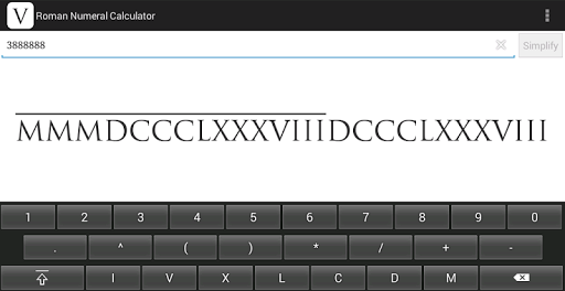 Roman Numerals Converter Screen 3