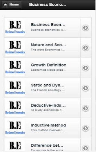 Android application Business Economics screenshort