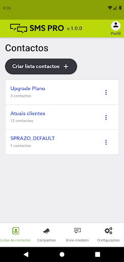 Android application SMS Pro screenshort