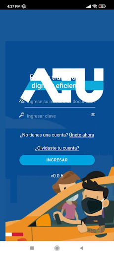 Android application ATU Taxi Pasajero screenshort