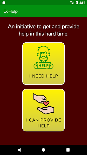 Android application CoHelp screenshort