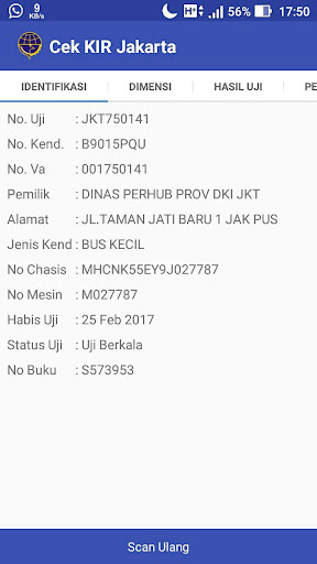 Cek KIR Jakarta Screen 2