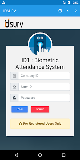 Android application IDSURV Web screenshort