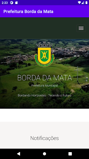 Android application Prefeitura Borda da Mata screenshort
