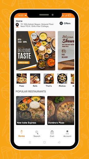 Newkake - Food Delivery App Screen 2
