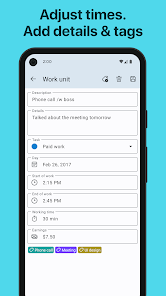 Screenshot 5 WorkingHours: Horas de trabajo android