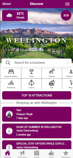 Android application Visit Wellington screenshort