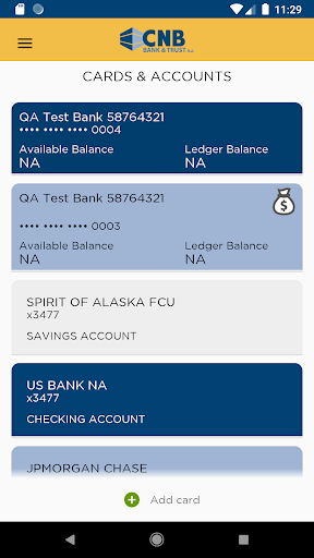 CNB Bank & Trust Card Manager Screen 3