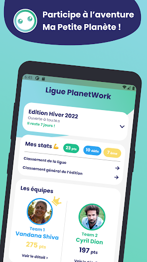 Android application Ma Petite Planète screenshort