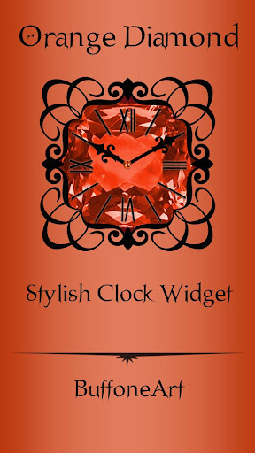 Android application Orange Diamond Clock Widget screenshort