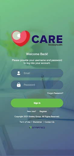 Android application StrateqCare screenshort