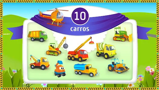 Construindo uma casa com Leia, o caminhão, e os carrinhos! Desenho animado  em português 