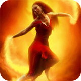 Girl on fire Live Wallpaper icon