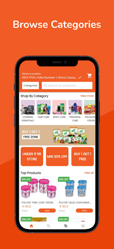 Android application Fresh Grocery Bazaar screenshort