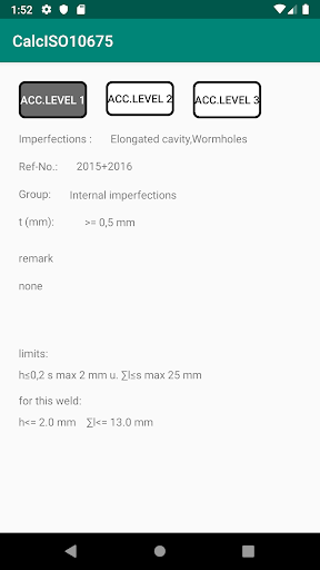 CalcISO10675 Screen 3