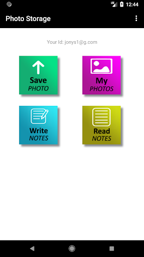 Android application Photo & Note Storage screenshort