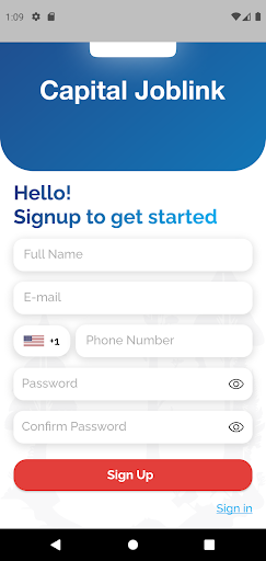 Capital Job Link Screen 2