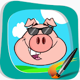 Game Pig Kids Coloring icon