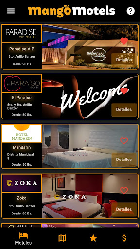 Android application MangoMotels screenshort