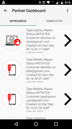 Android application HelpForSure Partner screenshort
