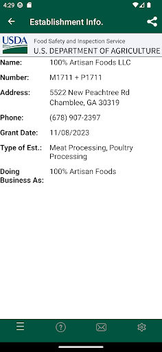 Android application USDA MPI Directory screenshort
