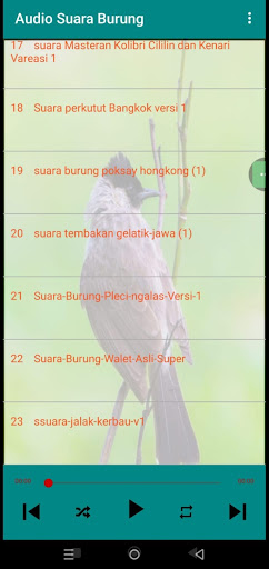 Audio Suara Burung Screen 2