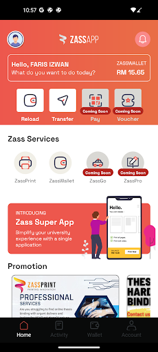 ZASSAPP Screen 2