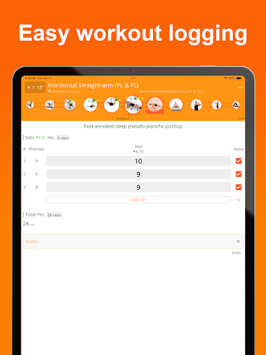 Screenshot of Calistree: home & gym workouts