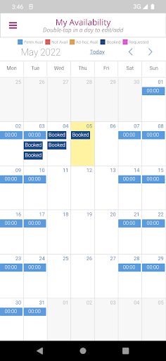 HenderCare Shift Management Screen 2