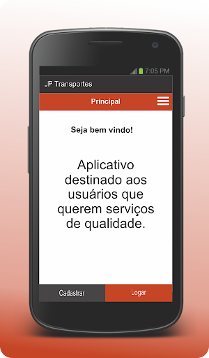 Android application JP Transportes - Cliente screenshort