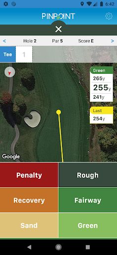 Android application Pinpoint: Golf Strokes Gained screenshort