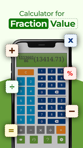 Android application FractionHero : Fraction Calc screenshort