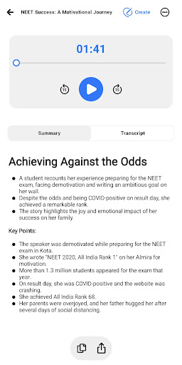 Screenshot of Dicta AI: Voice to Text App