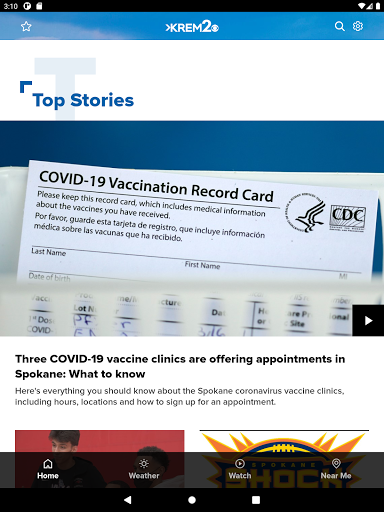 Screenshot of Spokane News from KREM
