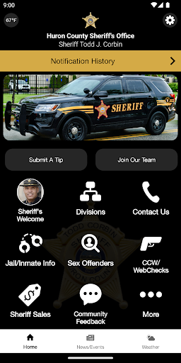 Android application Huron County Sheriff Ohio screenshort