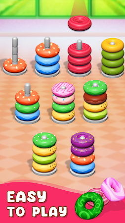 Game screenshot Hoop Stack - Donut Color Sort apk download